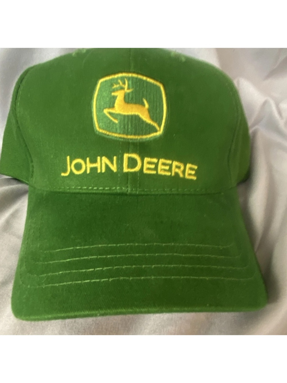 John Deere Green Hat with Yellow Logo Embroidery